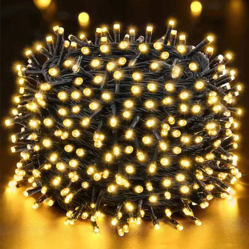 Božićni svjetlosni lanac s toplim svjetlom, 200 LED žaruljica, 16 m
